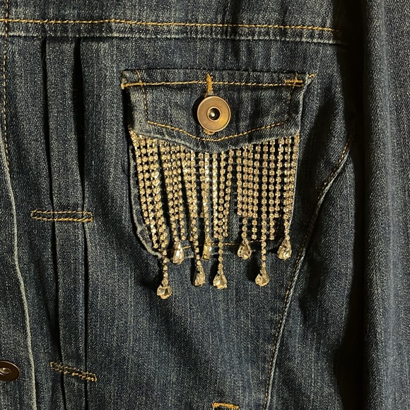 Light Denim Light Stretch Jacket Jewels XL - Picture 2 of 4